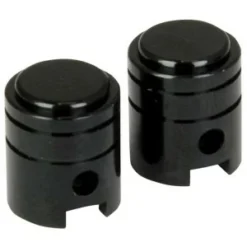 2 Bouchons De Valve BIKE PARTS Caps PISTON Shrader Noir
