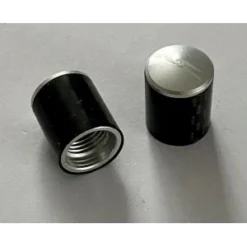 2 Bouchons De Valve NO CONTEST Carbon Caps Shrader Argent