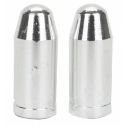 2 Bouchons De Valve TRIK TOPZ Balle Caps Shrader Argent