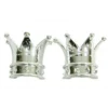 2 Bouchons De Valve TRIK TOPZ Couronne Caps Shrader Argent