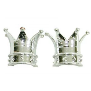 2 Bouchons De Valve TRIK TOPZ Couronne Caps Shrader Argent 1 2 Bouchons De Valve TRIK TOPZ Couronne Caps Shrader Argent