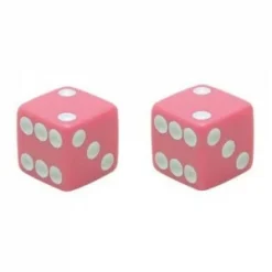 2 Bouchons De Valve TRIK TOPZ Dé Caps Shrader Rose