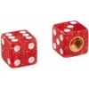 2 Bouchons De Valve TRIK TOPZ Dé Caps Shrader Rouge Translucide