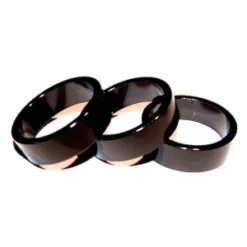 No Name 3 Bagues/Entretoises De Direction HEADSET ALUMINIUM 1"1/8 10mm Noir