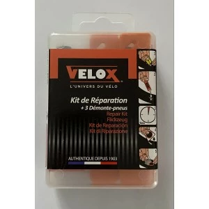 Kit De Réparation VELOX Repair Kit Avec Colle, Rustines & 3 Démontes Pneus 1 Kit De Réparation VELOX Repair Kit Avec Colle, Rustines & 3 Démontes Pneus