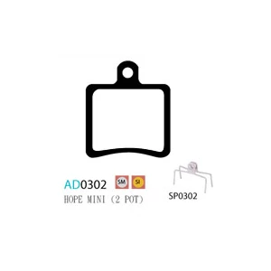 Plaquettes ASHIMA AD0302-SM Semi Metal HOPE Mini / Enduro 2001/2003 3 Plaquettes ASHIMA AD0302-SM Semi Metal HOPE Mini / Enduro 2001/2003 – Image 3