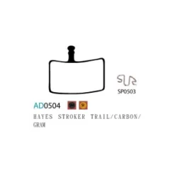 Plaquettes ASHIMA AD0504-SM Semi Metal HAYES Stroker Trail / Carbon / Gram 5 Plaquettes ASHIMA AD0504-SM Semi Metal HAYES Stroker Trail / Carbon / Gram -PERIPHERIQUES Soldes Magasin plaquettes ashima ad0504 sm semi metal hayes strocker trail carbon 1