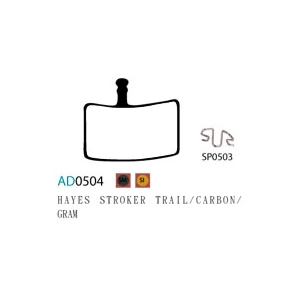 Plaquettes ASHIMA AD0504-SM Semi Metal HAYES Stroker Trail / Carbon / Gram 3 Plaquettes ASHIMA AD0504-SM Semi Metal HAYES Stroker Trail / Carbon / Gram – Image 3