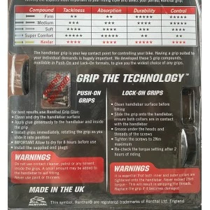 Poignées/Grips RENTHAL Grip Tech Super Comfort Lock On Blanc 2 Poignées/Grips RENTHAL Grip Tech Super Comfort Lock On Blanc – Image 2